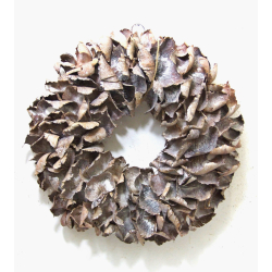 Wianek z suszonych kwiatów Boho Rustykalny 40cm